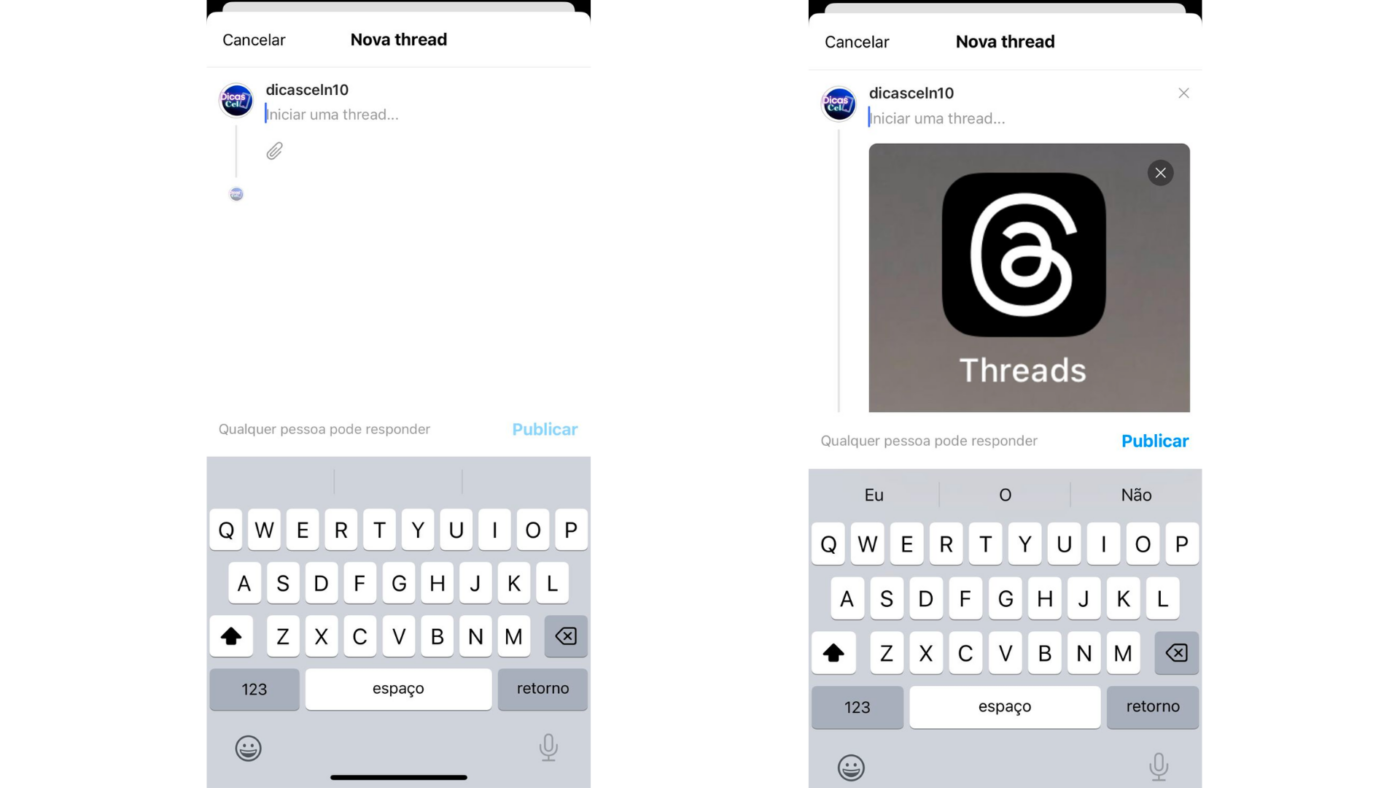 Como publicar no Threads