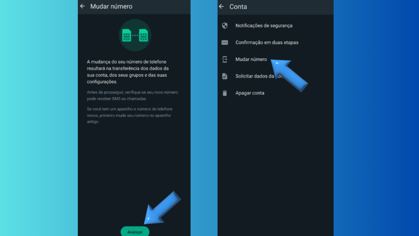 Como mudar de número WhatsApp 3