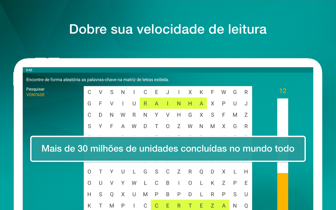 Aplicativo para passar a ler mais rápido.